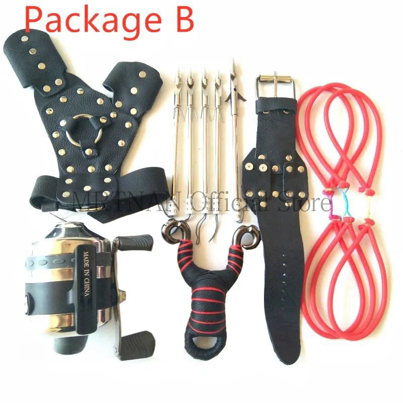 Powerful Fishing Slingsshot with Wrist Rest Outdoor Hunting Sling Shot Large Catapult for Fishings and Ball