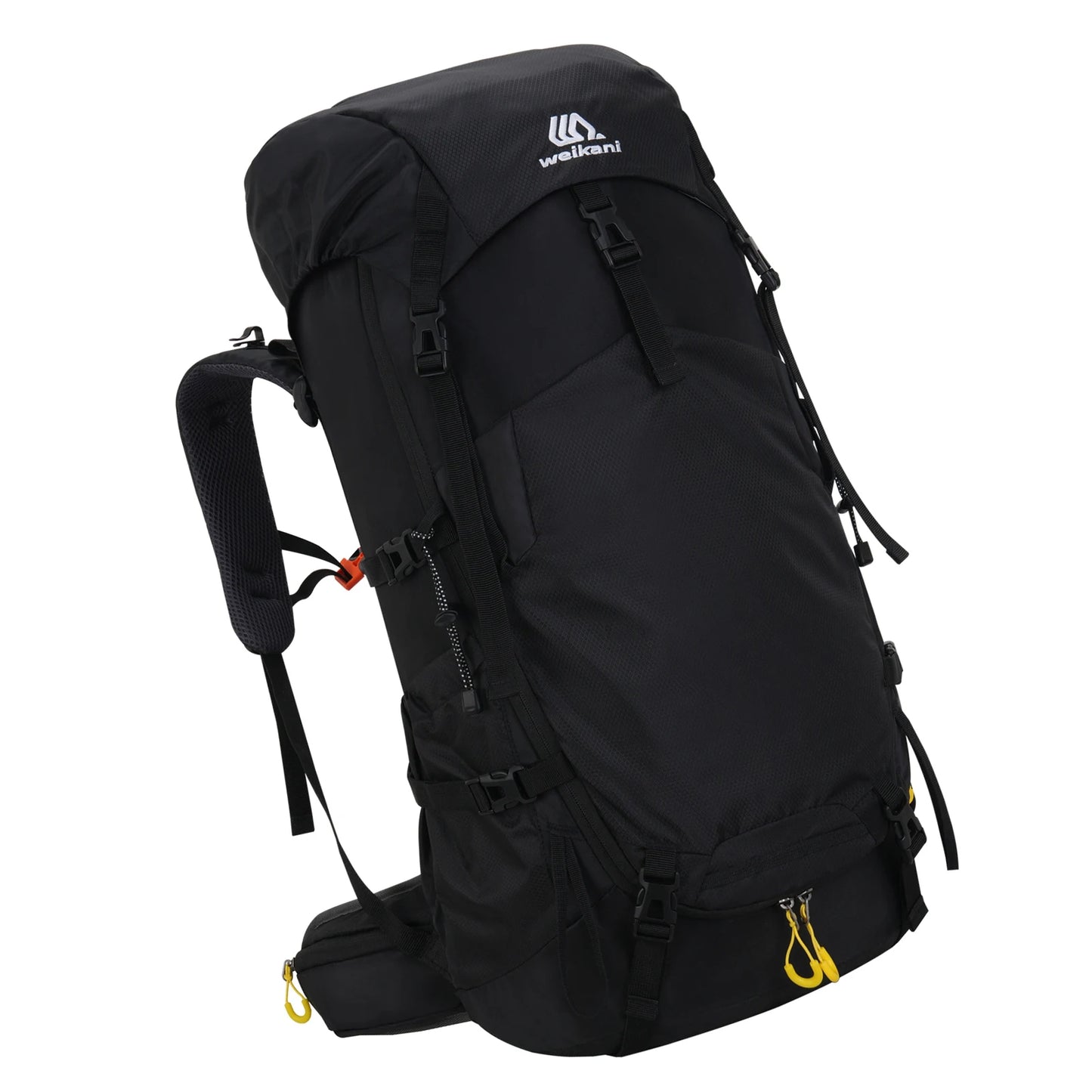 60L Nylon Mountaineering Backpack Lightweight Breathable Camping Hiking Gear with Adjustable Chest Buckle for Outdoor Camping