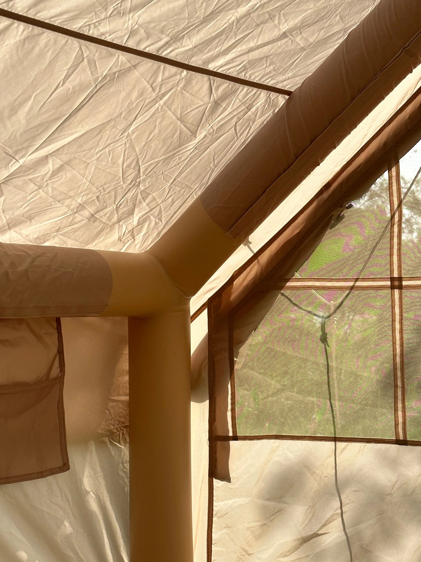 6-Person Inflatable Camping Tent - Easy Setup, All-Season Waterproof & Windproof Shelter, Portable Air Tent for Hiking, Fishing