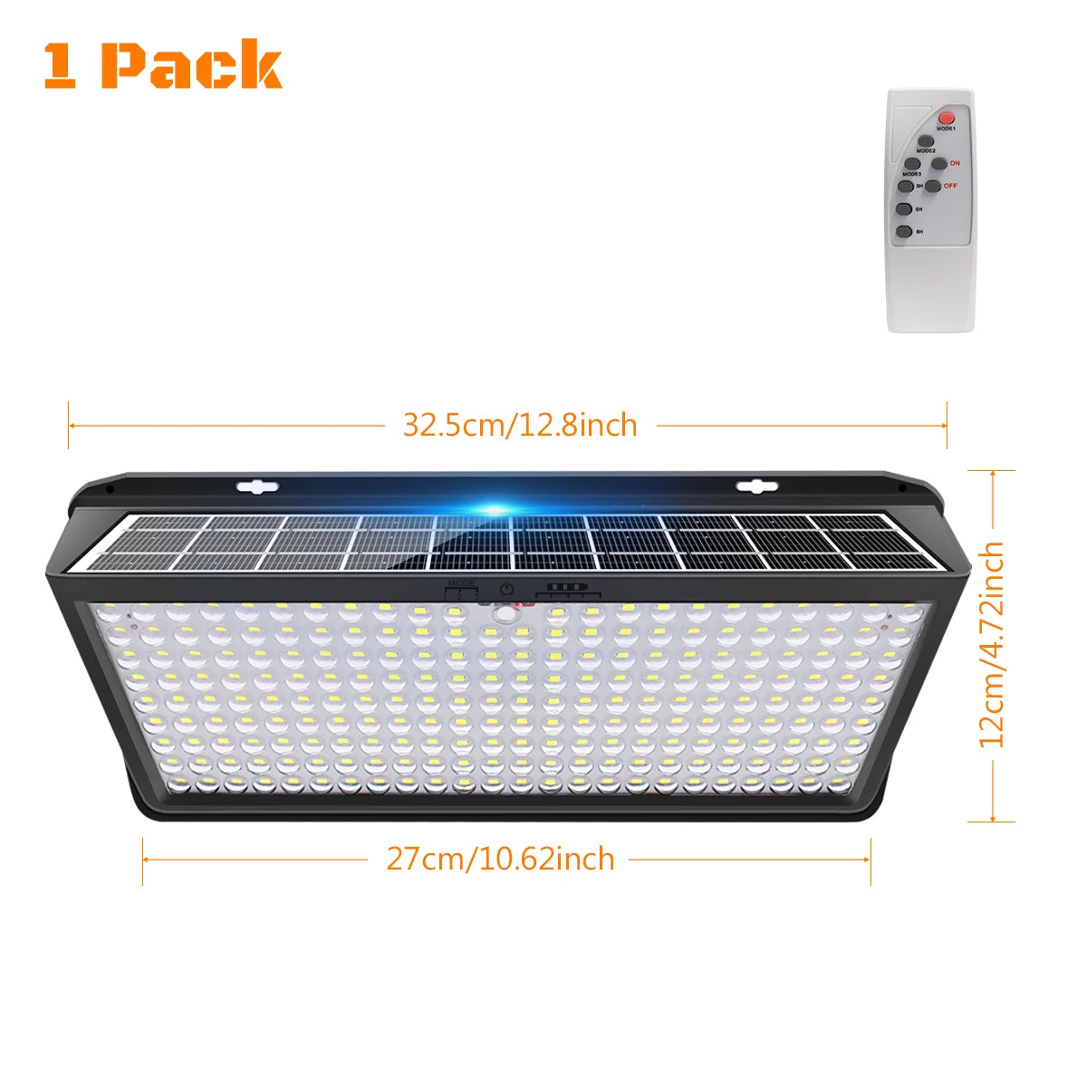 Super Bright Solar Wall Lamp Solar Lights Outdoor Solar Powered Flood Lights with 3 Mode IP65 Waterproof for Outside Yard Street