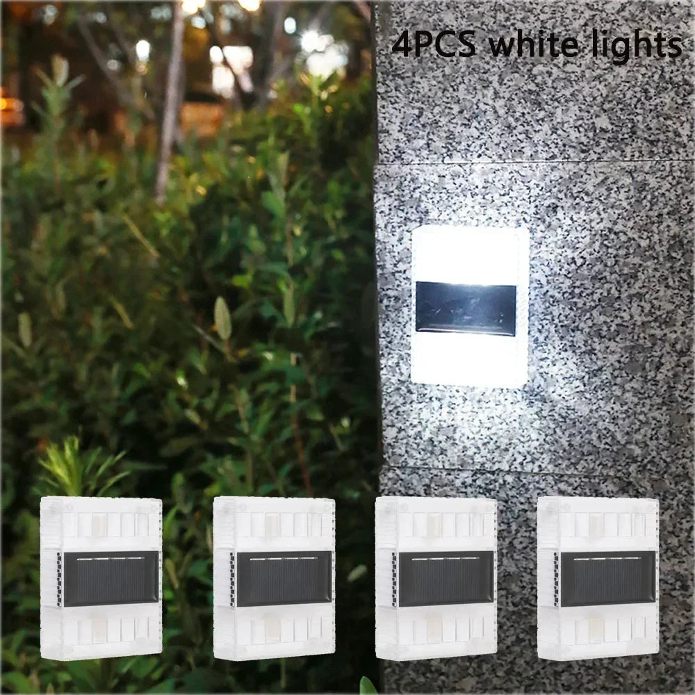 Solar 6LED Outdoor Light Solar Lighting Sensor Lamp Streetlights Exterior Garden Decoration Garland Waterproof Solar Wall Light