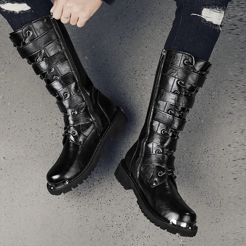 Motorcycle Boots New Men's Outdoor Fashion High Top Shoes For Men Women High Quality Comfort Anti-collision Protective Boot 2025