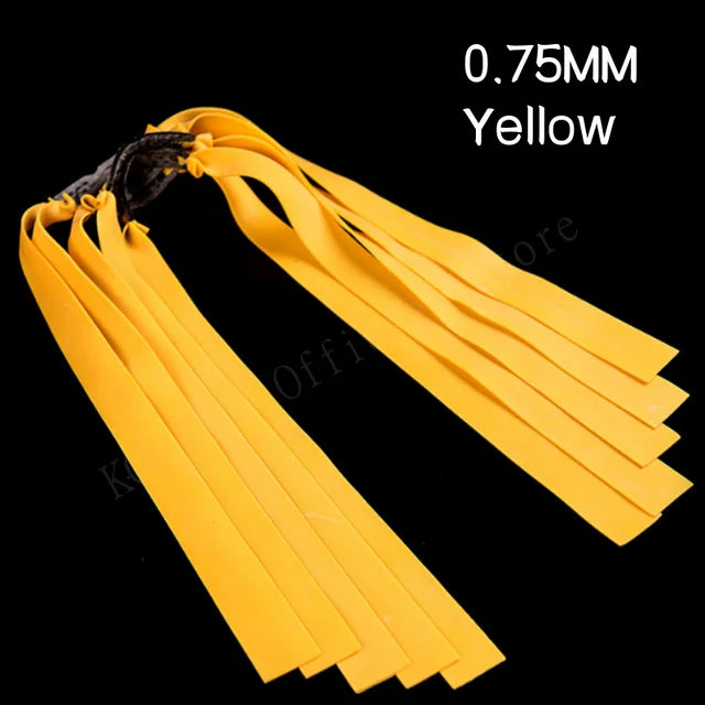 5pcs Hunting Strong Flat Rubber Band Latex Thickened Slingshot 1.0-2.0mm High Elasticity Outdoor Catapult Shooting Accessories