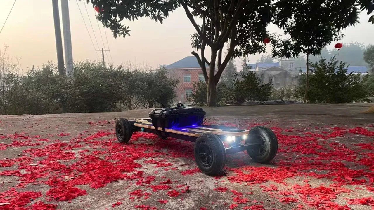 Bamboo off road electric skateboard