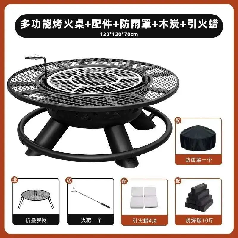 CX010AJ Modern High Quality Barbecue grill, household wood heater, patio, villa campfire, fireplace table, charcoal brazier