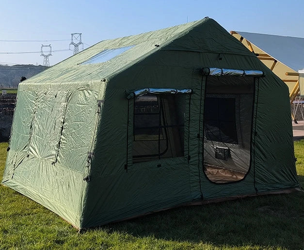 8 ㎡ Camping Outdoor Tent for 4~6People No Pitch Rainproof Sunproof Wind Resistant Hiking Marquee with Skylight & Chimney Outlet