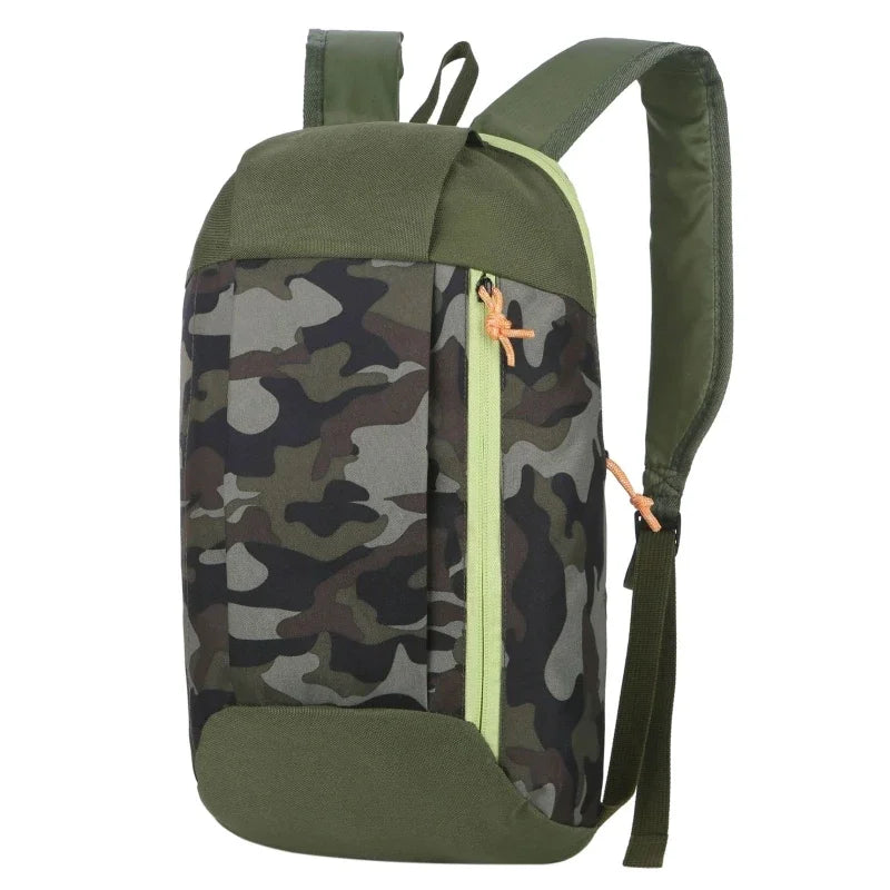 Sports Lightweight Camouflage Backpack Travel Mountaineering Bag Zipper Adjustable Belt Camping Men Ladies Children