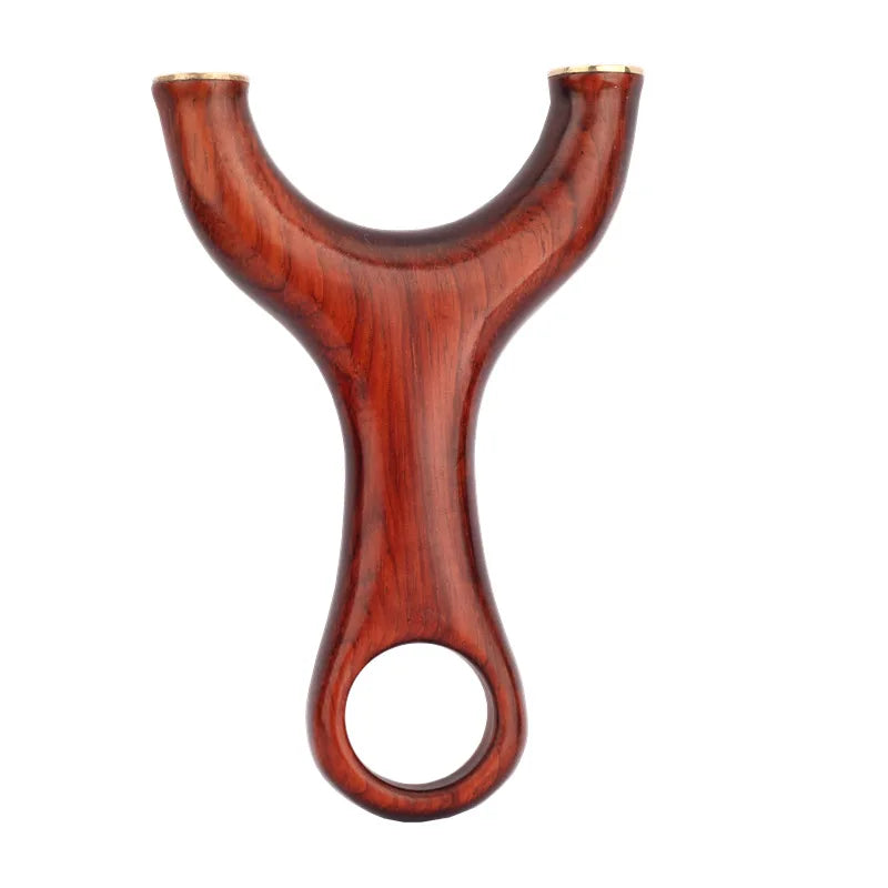 High Quality Solid Wood Slingshot Copper Support Head Design Sling Hunting Shot Catapult Set Outdoor Shooting Entertainment Tool