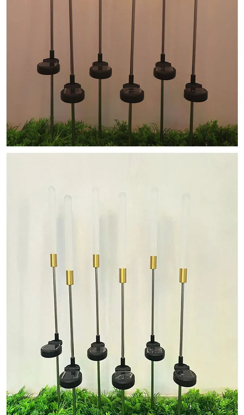 Solar Powered Luminous Reed LED Underground Lamps Outdoor Decorative Flower Stake for Yard Lawn Gardening Garden & Christmas