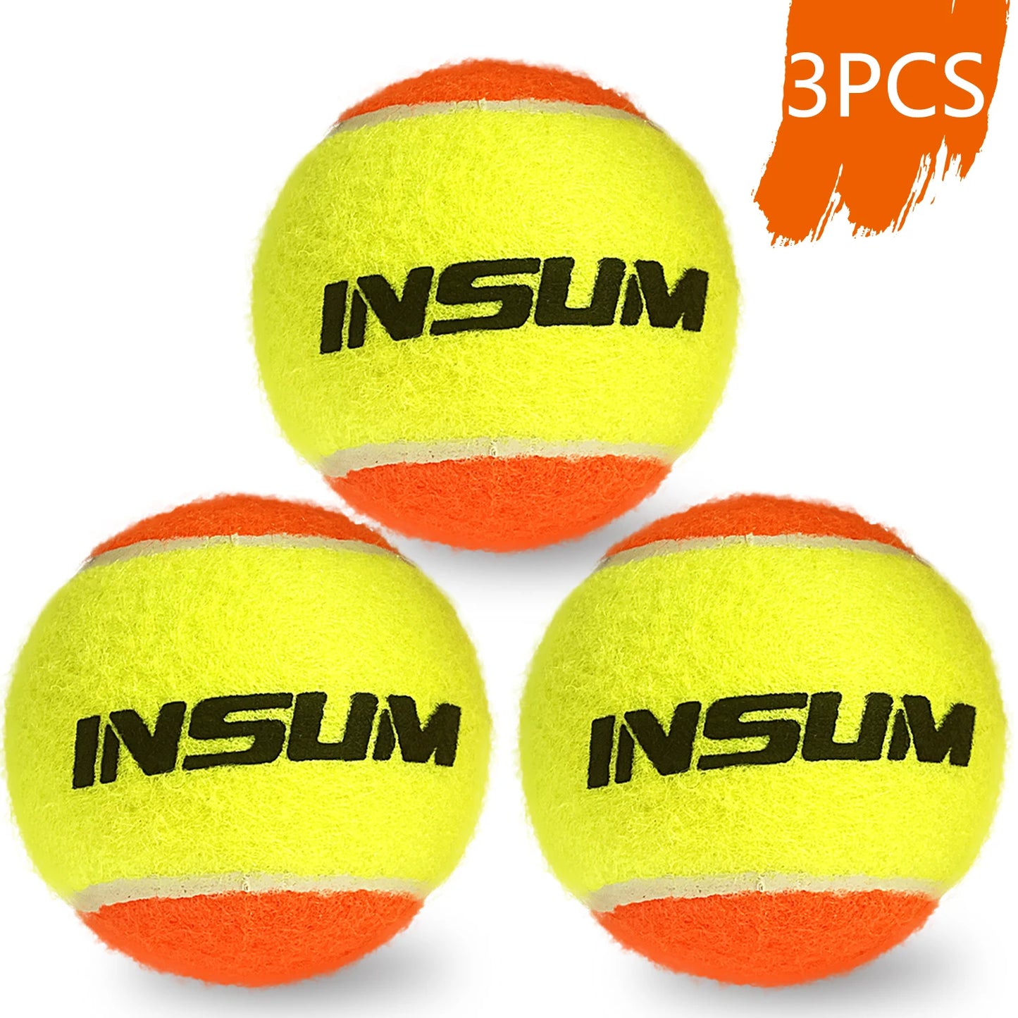 3/6/12 PCS INSUM Beach Tennis Balls 50% Standard Pressure Premium Quality Tennis Coach Balls for Beach and Outdoor Training Ball