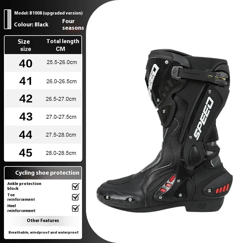 2024 Summer Motocross Boots Water-Repellent Breathable Anti-Slip All-Terrain Off-Road Motorcycle Riding Gear Durable MX Boots