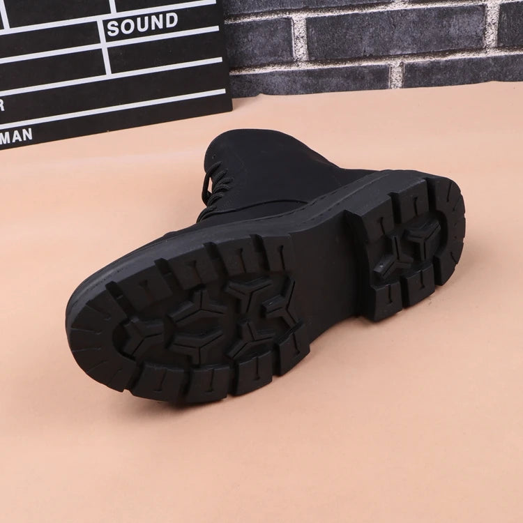 England style men fashion party banquet dress platform boots original leather shoes cowboy autumn winter boot motorcycle botas