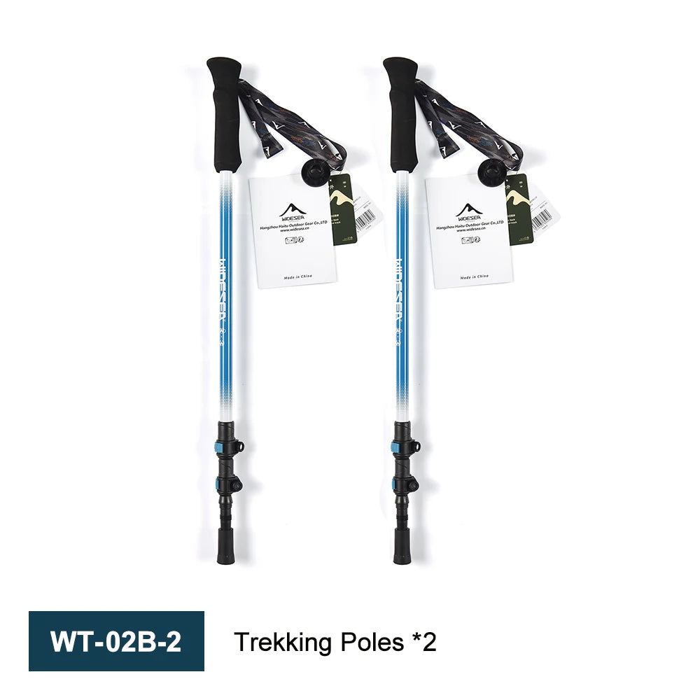 Widesea Trekking Poles 3section Telescopic Pole Carbon Installed Lock For Anti-slip Adjustment Portable Outdoor Walking Sticks