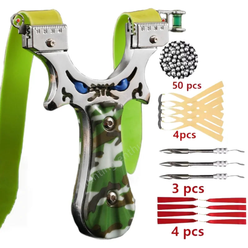 Outdoor hunting laser shooting slingshot high-precision alloy slingshot hunting high-power catapult