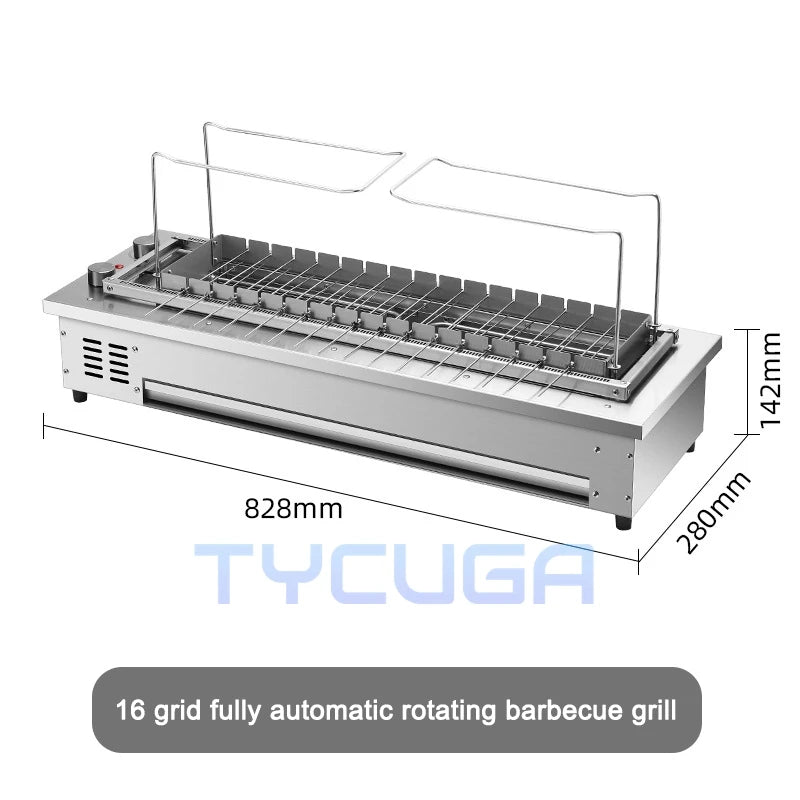 10/16 Grid Automatic Electric Grill Smokeless Barbecue Grill Table Top Portable Grill Indoor Carbon Free BBQ Hotplate Griddle
