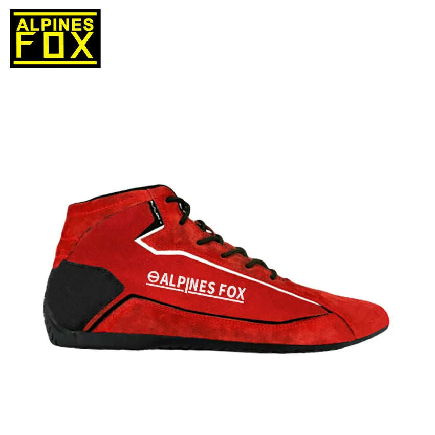 Adult Professional Kart Shoes Cowhide Leather Indoor Basic Karting Shoes Motorcycle Car Club Boots in 3 Color FIA Approved