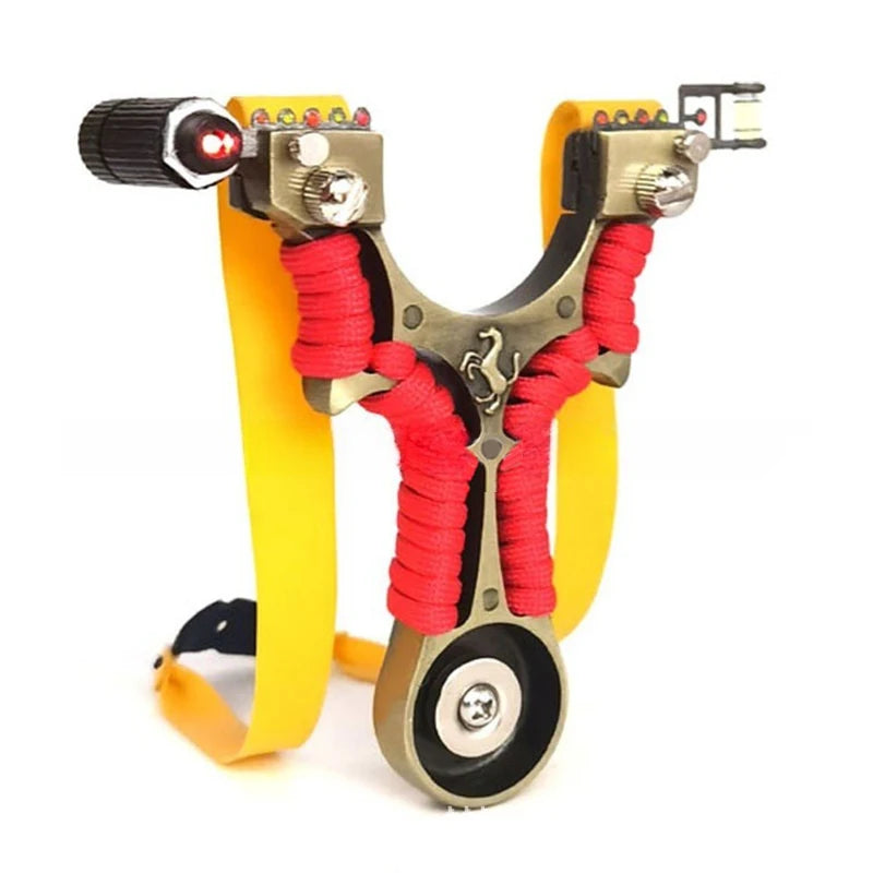Aluminum Alloy Small Strength Magnetic Ferrari Slingshot Infrared Laser Flat Rubber Band Shot Fish Stainless Steel Slingshot