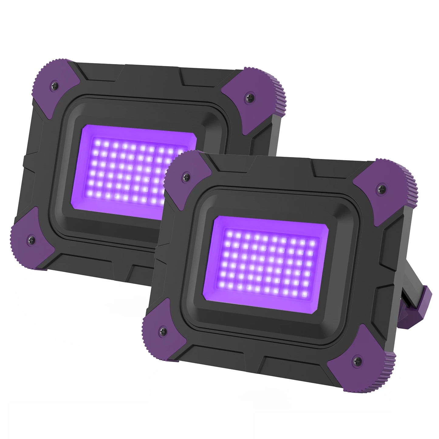 1/2 PCS LED UV Black Lights Work Light Stage Blacklight Ultraviolet Flood Effect Light for Halloween Xmas Dance DJ Disco Party