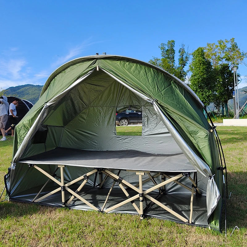 4-in-1 Camping Cot Tent, Backpacking 1 Person Camping Tent, Tent Cot Folding Off the Ground Tent,Fishing Tent,Sleeping Bed Tent