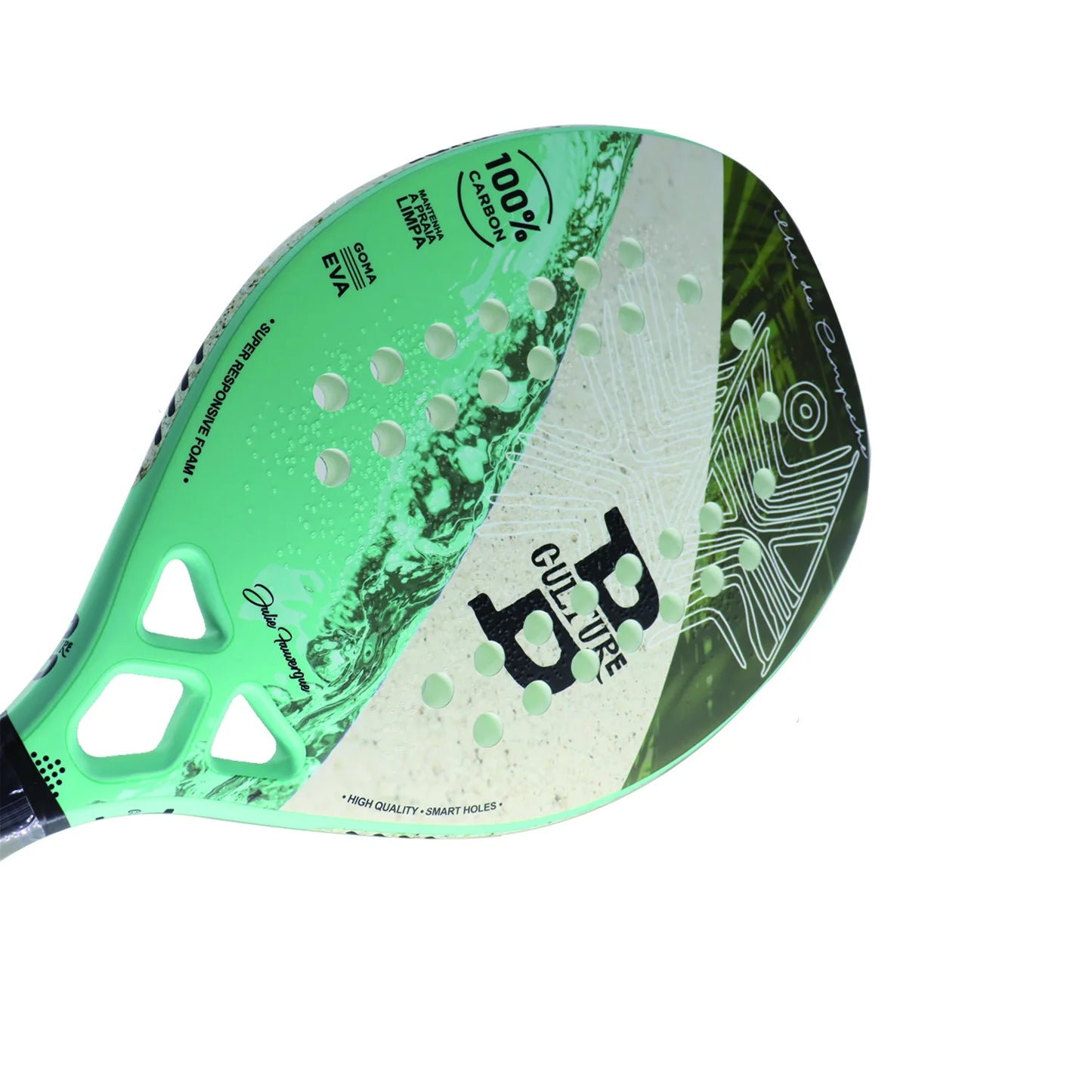 Beach Tennis Racket Full Carbon Professional Racket EVA Training Use Men's and Women's Paddle Racket Set - 8 Pieces