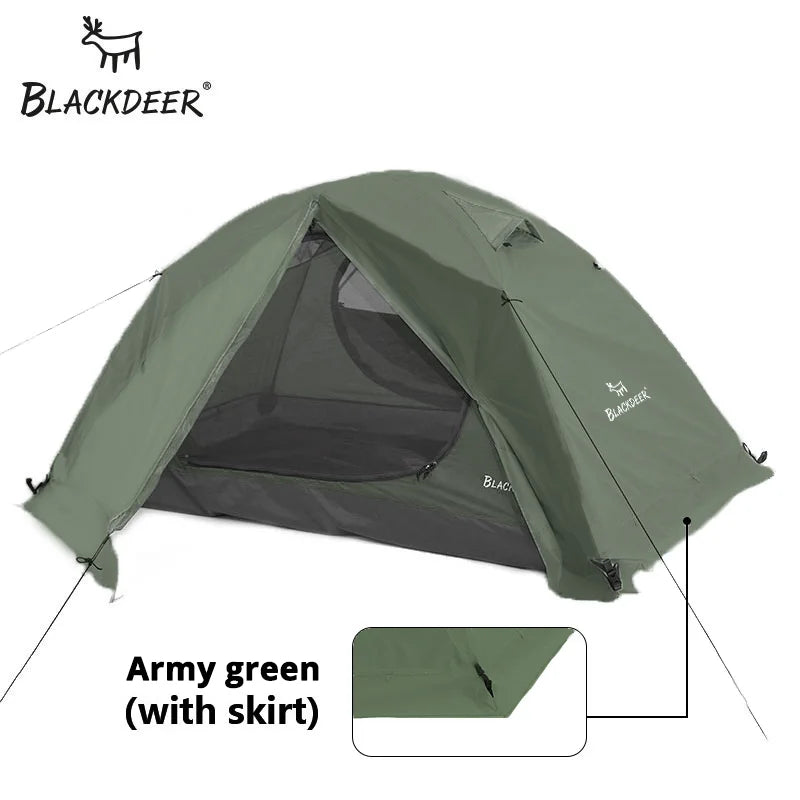 Blackdeer Archeos 3P Tent Backpacking Tent Outdoor Camping 4 Season Tent With Snow Skirt Double Layer Waterproof Hiking Trekking