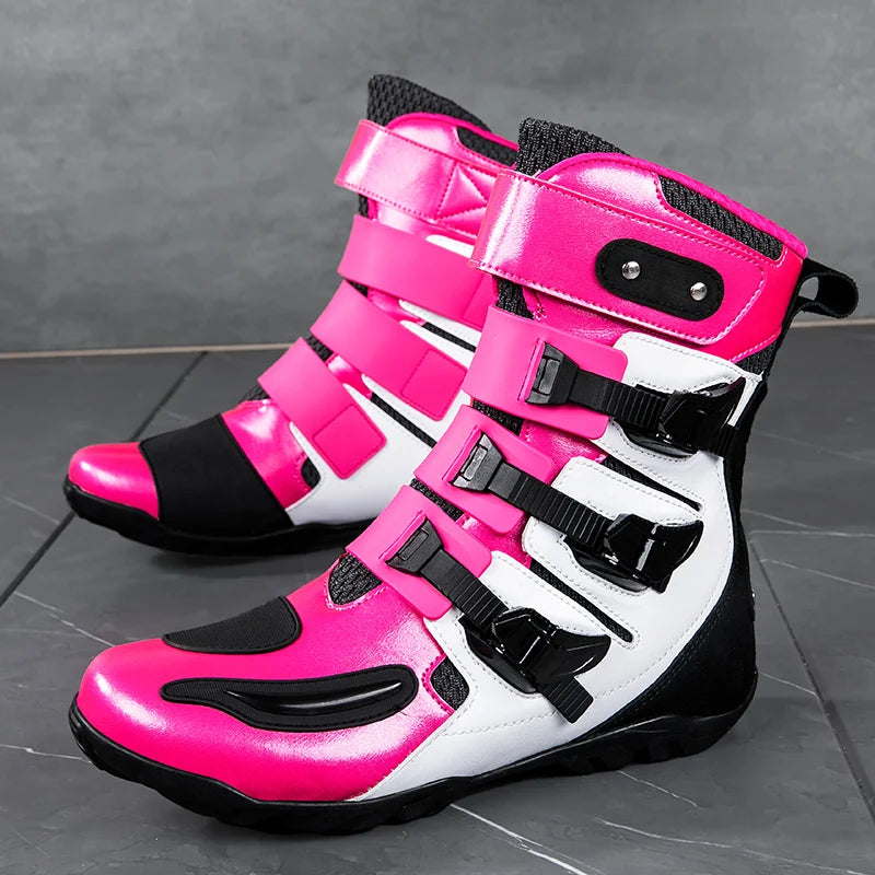 New Motorcycle Boots Men's Outdoor Sports Motocross Protective Boots Motos Slip Resistant Riding Shoes Motorcycle Accessories