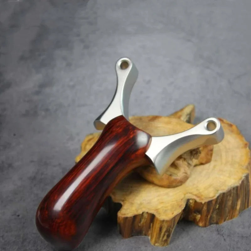 Stainless Steel Slingshot Bow Portable Catapult Bow Shot Slingshot for Game Hunting Enthusiasts Adults Competition Practical