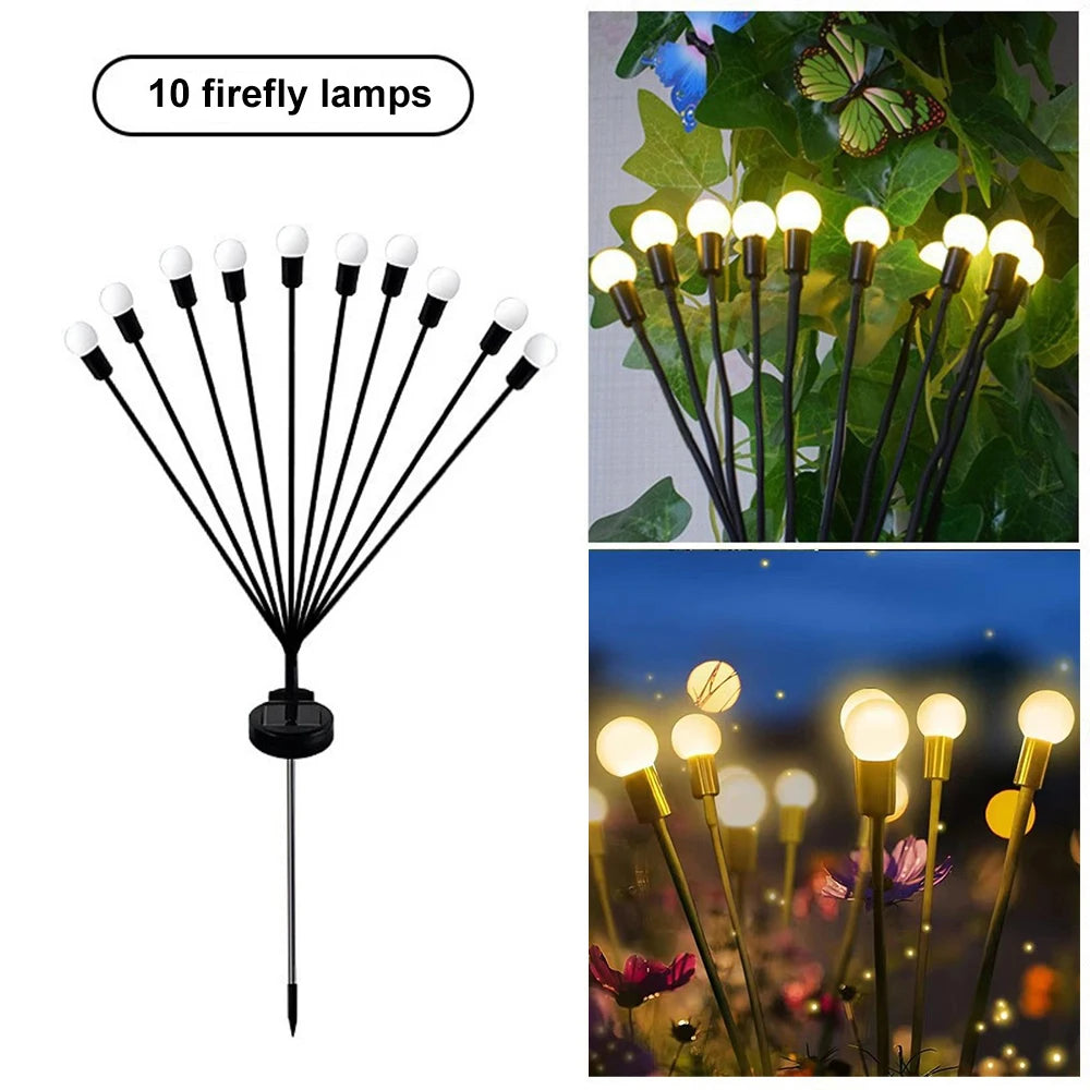 8/10LED Solar Light Outdoor Garden Decoration Landscape Lights Firework Firefly Lawn Lamps Country House Balcony Decor Lamp