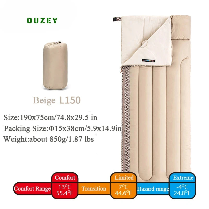 Naturehike Summer Sleeping Bag Ultralight Outdoor Camping Cotton Sleeping Bag Spring Hiking Trekking Travel Camping Supplies