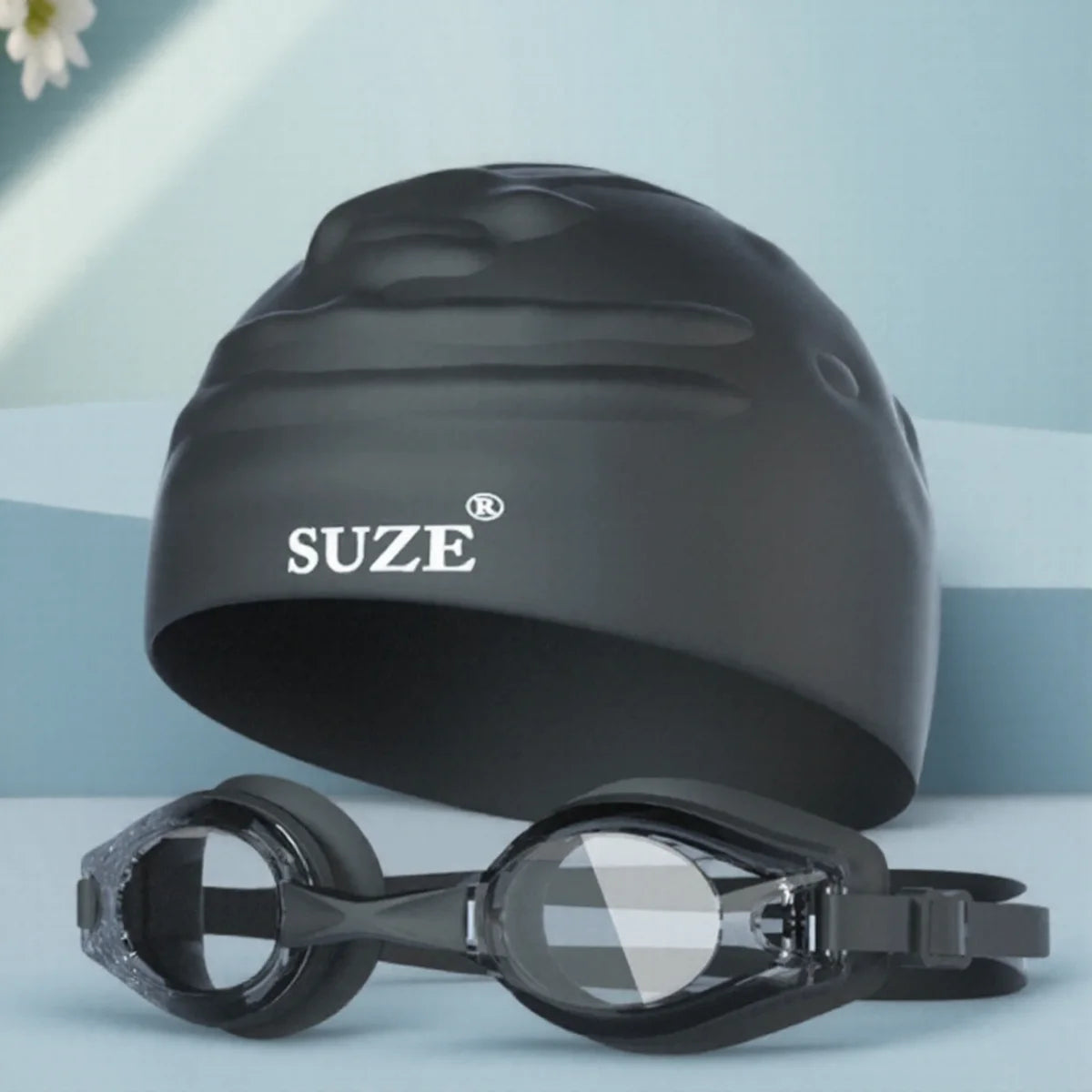 High Definition Anti Fog Swimming Goggles with Comfortable Silicone Seal Includes Swim Cap and Storage Box