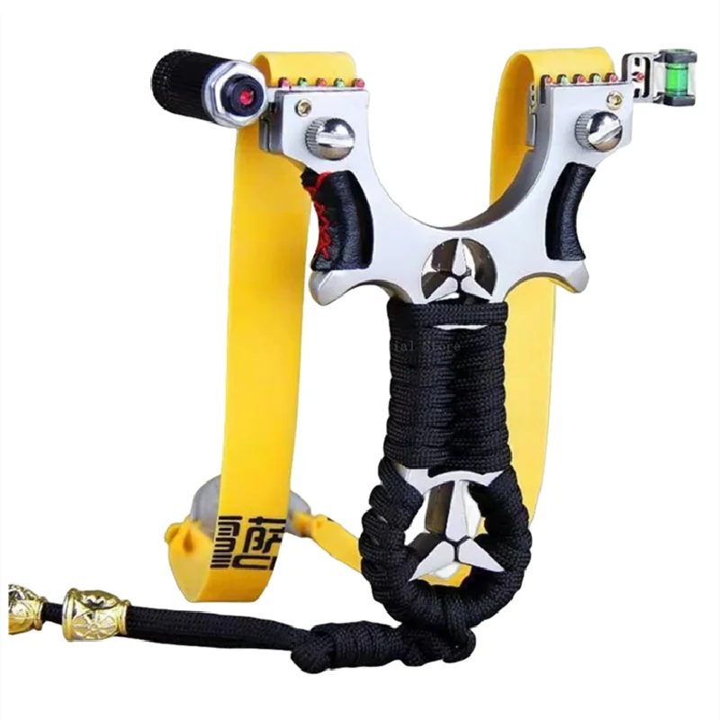 Laser Shooting Metal Slingshot High Precision Sling Outdoor Hunting Slingshot for Hunting High Precision Catapult