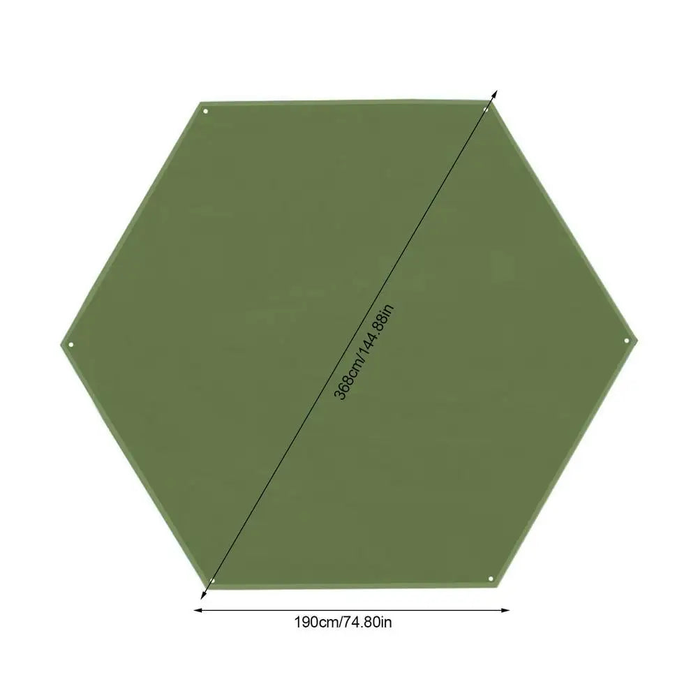 Hexagon Camping Mat Large Waterproof Ground Sheet Footprint Picnic Mat Hexagonal Tent Tarp Awning Shade Beach Travel Mat