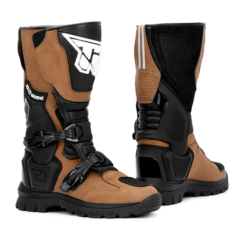 2025New Tiger G5 ADV Motorcycle Boots Black Khaki Off-road Rally Boots Microfiber Waterproof Bota Masculina Adventure Bike Botas