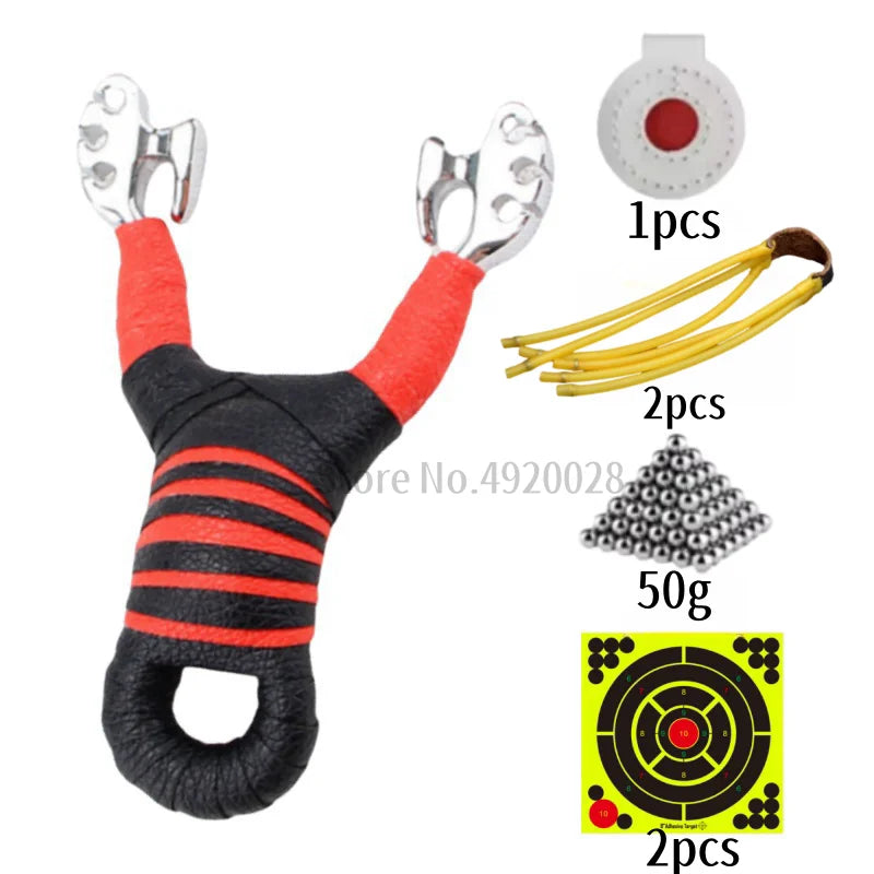 Outdoor Shooting Alloy Slingshot Card Ball Rrubber Band Outdoor Hunting Sling Shot Competition Slingshot Catapult Game Toys
