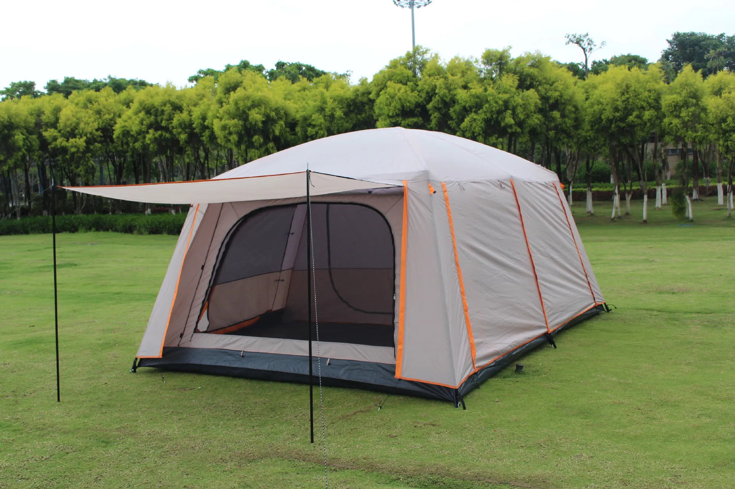 Outdoor Camping Tent Portable Rainproof Mosquito Proof Double Layer Tent 3-5 People One Bedroom One Hall Small Size Tent