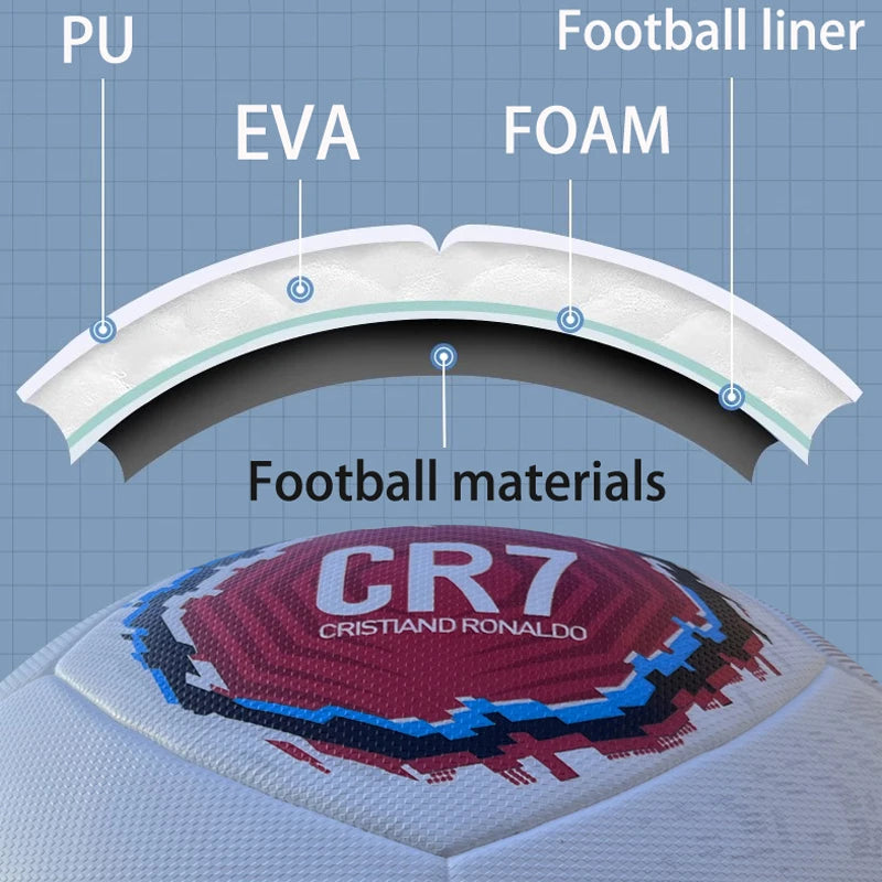 SOCCER BALL CR7 SIZE 5 Signature Football Match Ball Football Gift Football Children's Gift