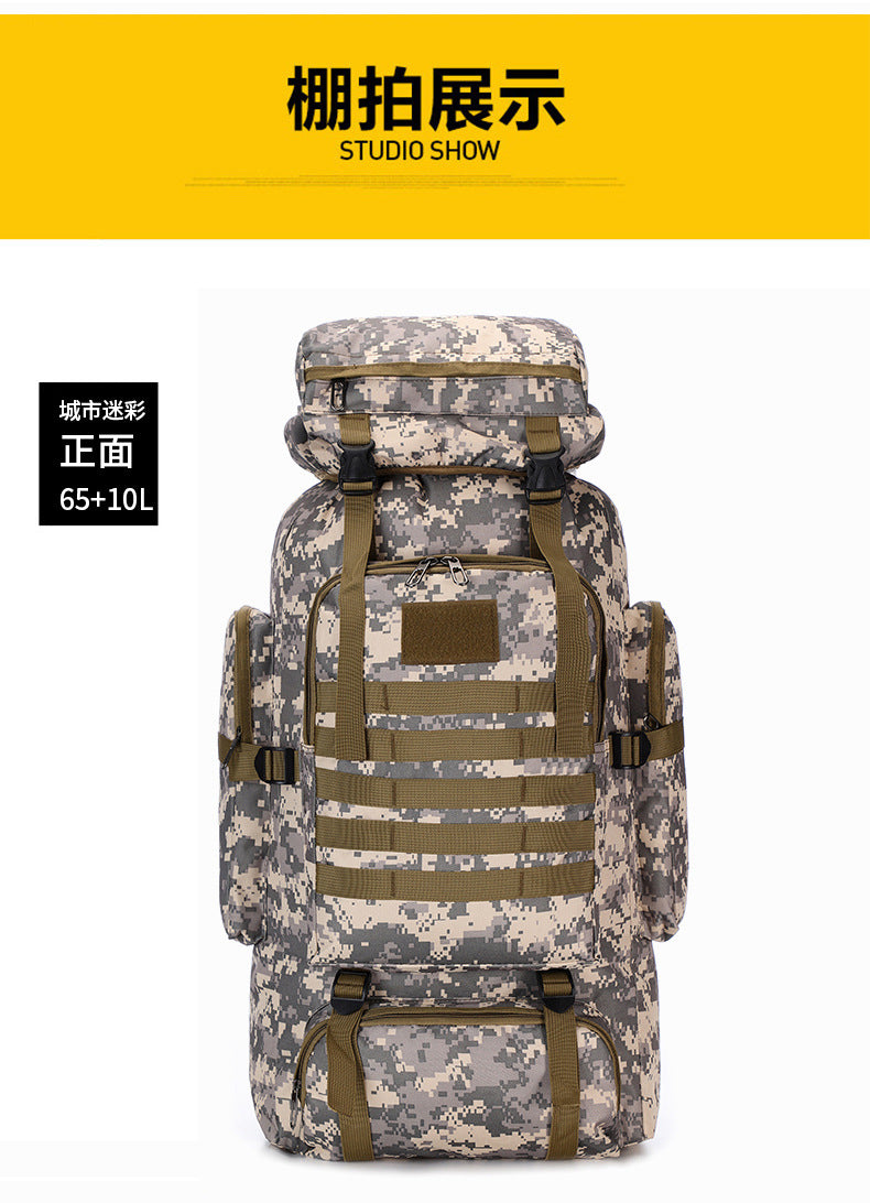 Men's 80L Large Hiking Mountaineering Backpack Climbing Hiking Backpack Camping Backpack Sport Outdoor Rucksack Bag