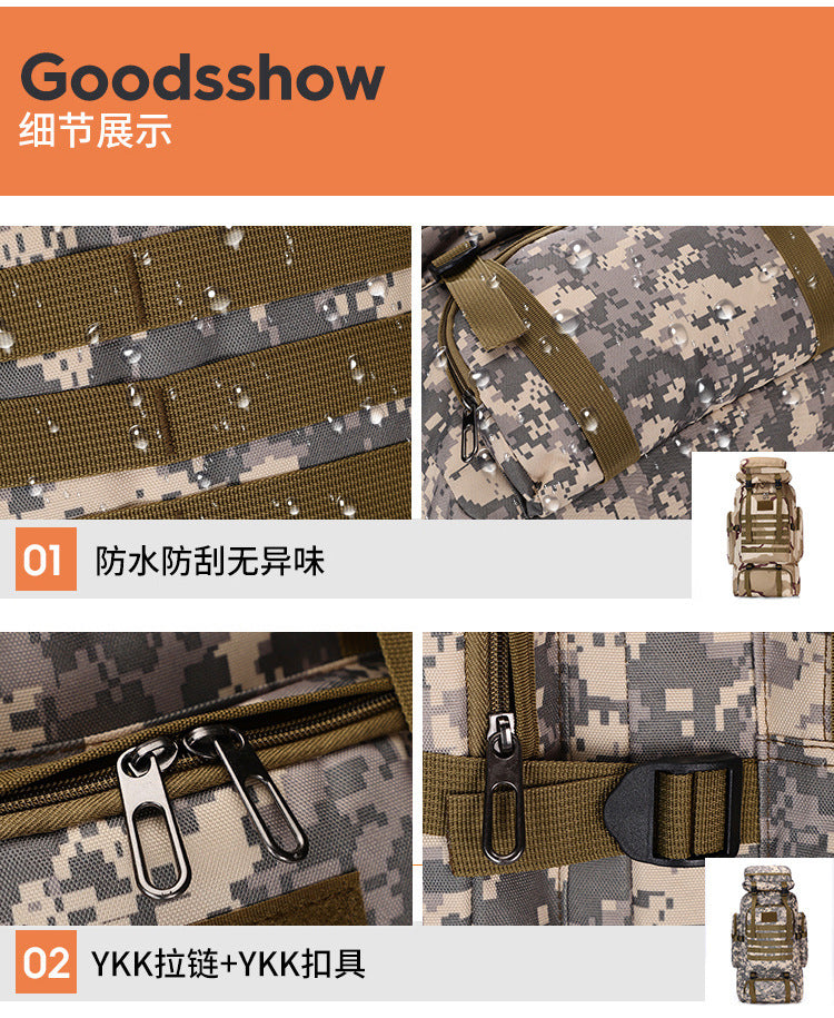 Men's 80L Large Hiking Mountaineering Backpack Climbing Hiking Backpack Camping Backpack Sport Outdoor Rucksack Bag