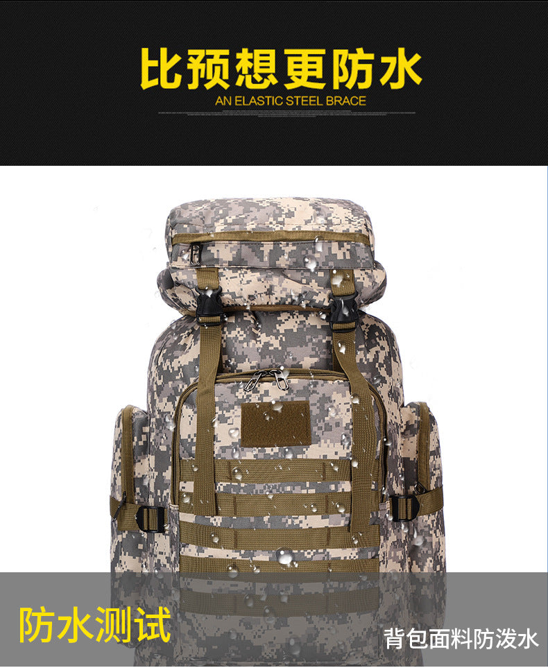 Men's 80L Large Hiking Mountaineering Backpack Climbing Hiking Backpack Camping Backpack Sport Outdoor Rucksack Bag