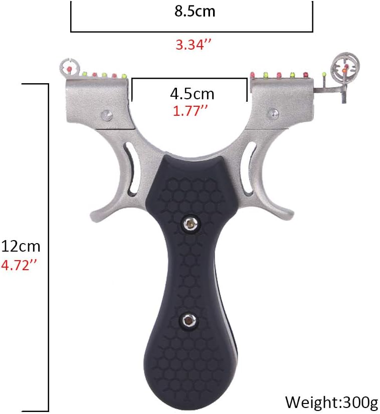 Hunting Catapult for Outdoor Exercise Slingshots for Adults with 3 Rubber Bands Fiber Optic Sight Sling Shot Accurate Shooting