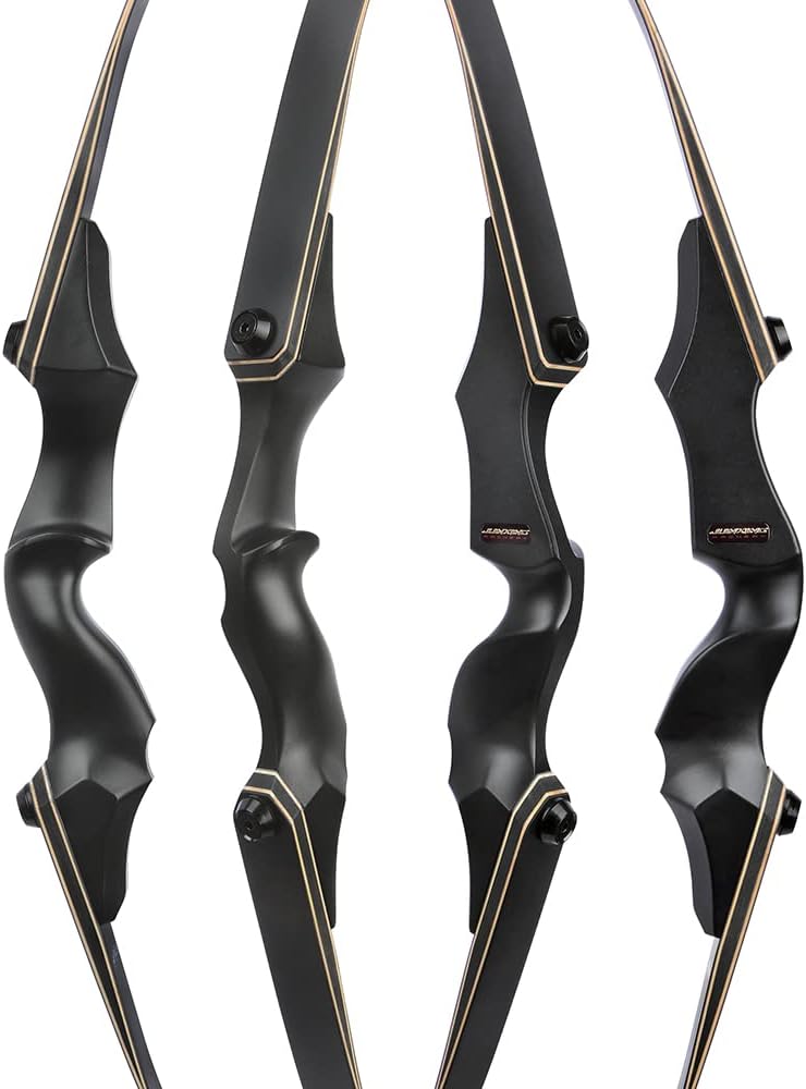 58/60 Inch Archery Takedown Recurve Bow for Adults/Youth 25-65Lbs American Hunting Bow Magnesium Alloy Metal Riser Right Handed