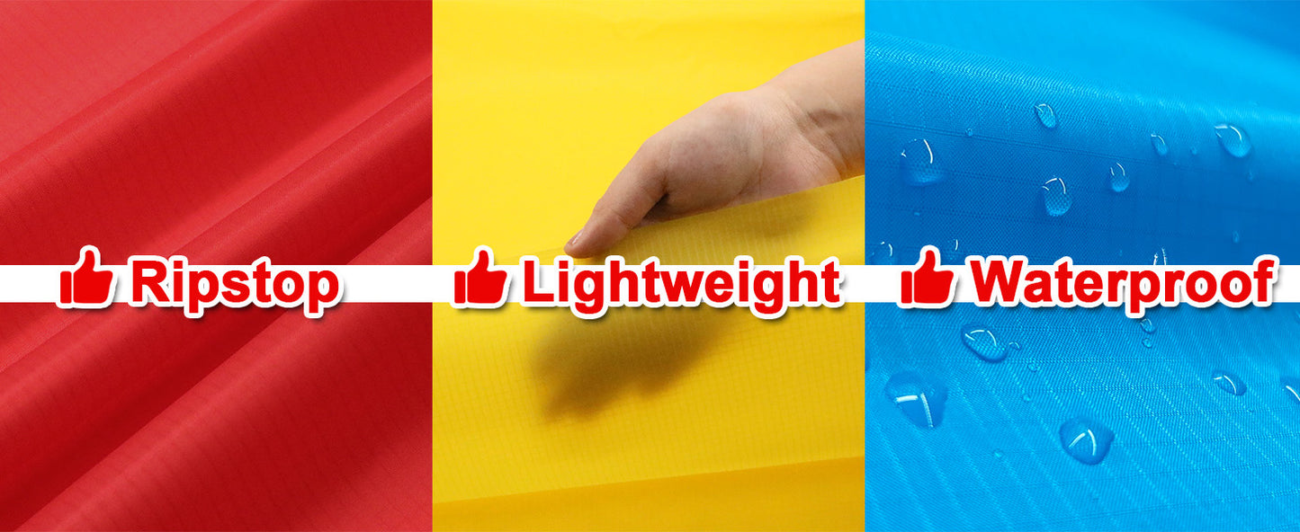 10 Meters Ripstop Nylon Kite Fabric Water Repellent Outdoor Fabric PU Coated Bag Banner Making Cloth Tent Tarp Cover Stuff Sack