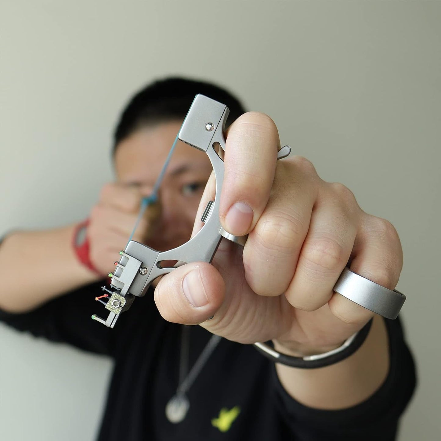 1 Set Powerful Metal Hunting Slingshot Competition-Grade Outdoor Sling Shot High-Power  Outdoor Hunting Sports