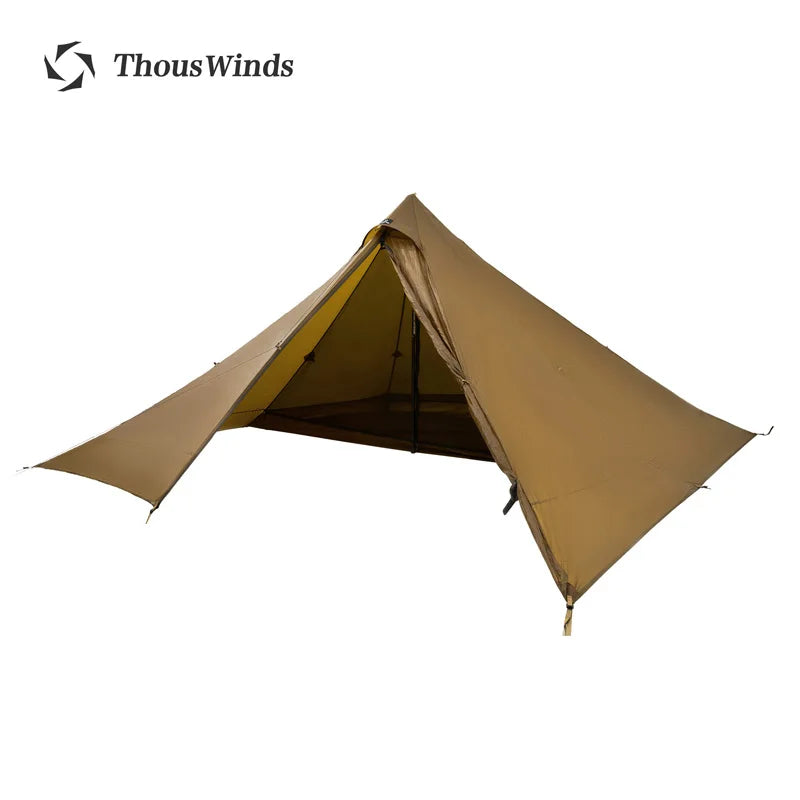 ThousWinds Capricorns 2 Person Trekking Pole Tent Ultralight 15D Ripstop Nylon Hiking Backpack Tent Outdoor Camping Pyramid Tent