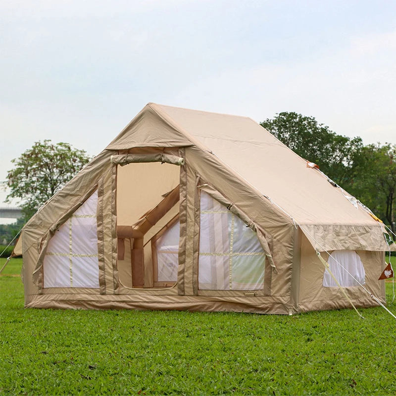 Inflatable Tent Outdoor Tent 6.3㎡ Camping 3-4 People Warm Waterproof Air Tent Automatic Camping Tent Family Camping Tent Travel