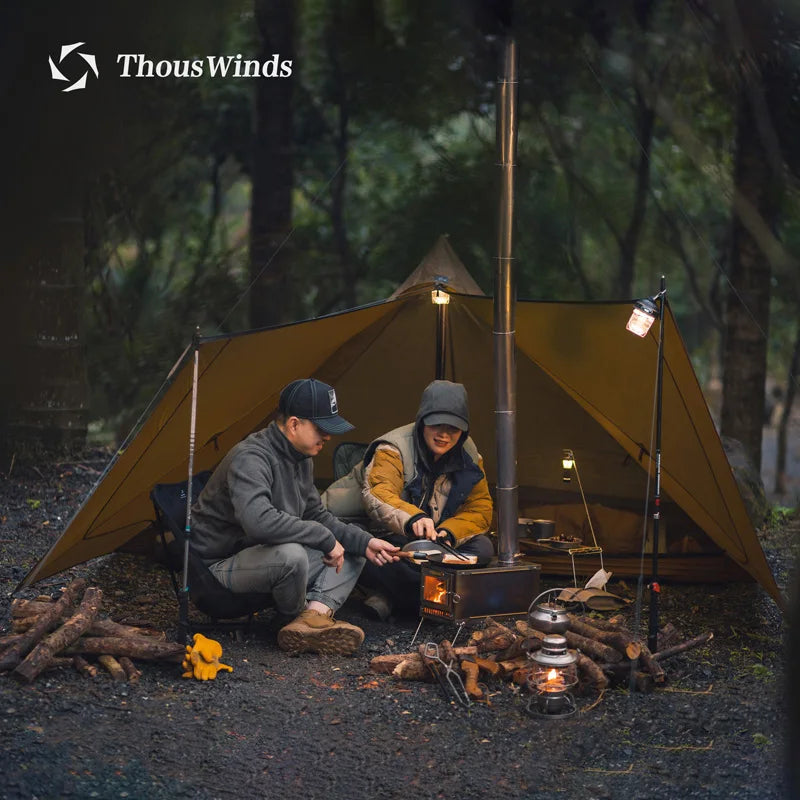 ThousWinds Capricorns 2 Person Trekking Pole Tent Ultralight 15D Ripstop Nylon Hiking Backpack Tent Outdoor Camping Pyramid Tent