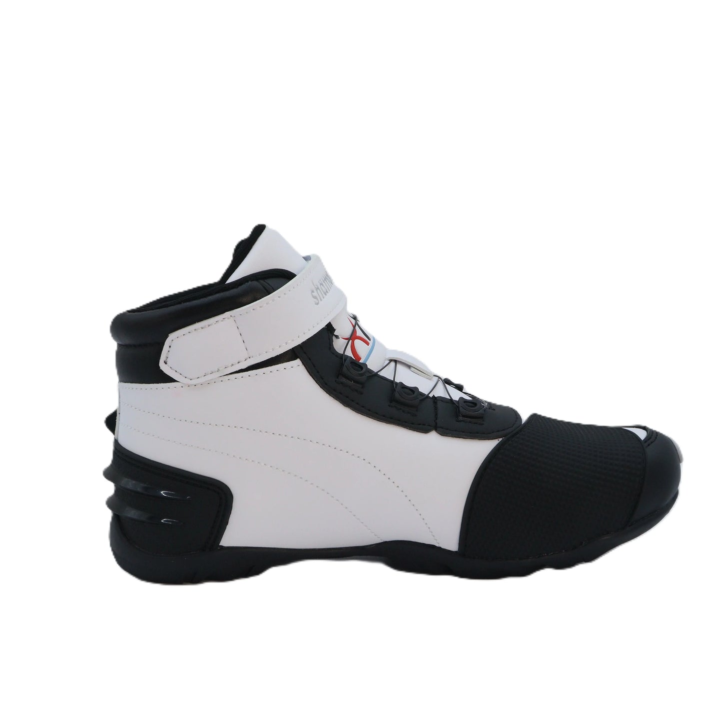 White Motorcycle Boots Men Leather Motos Breathable Anti Slip Wear-Resistant Riders Boots Motorbike Racing Ankle Shoes