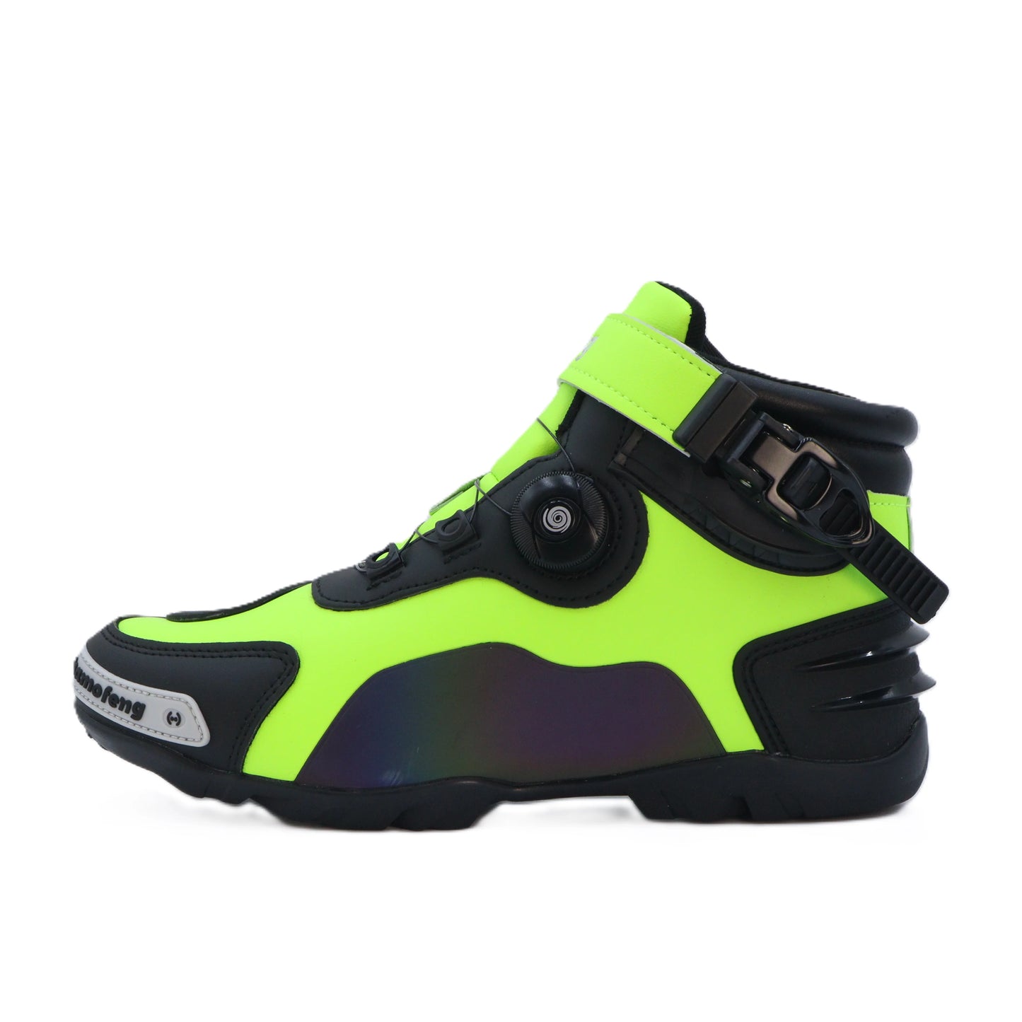 Green Motorcycle Boots Men Protective Boots Leather Breathable Shock-absorbing Waterproof Motorcycle Cross-country Shoes Protect