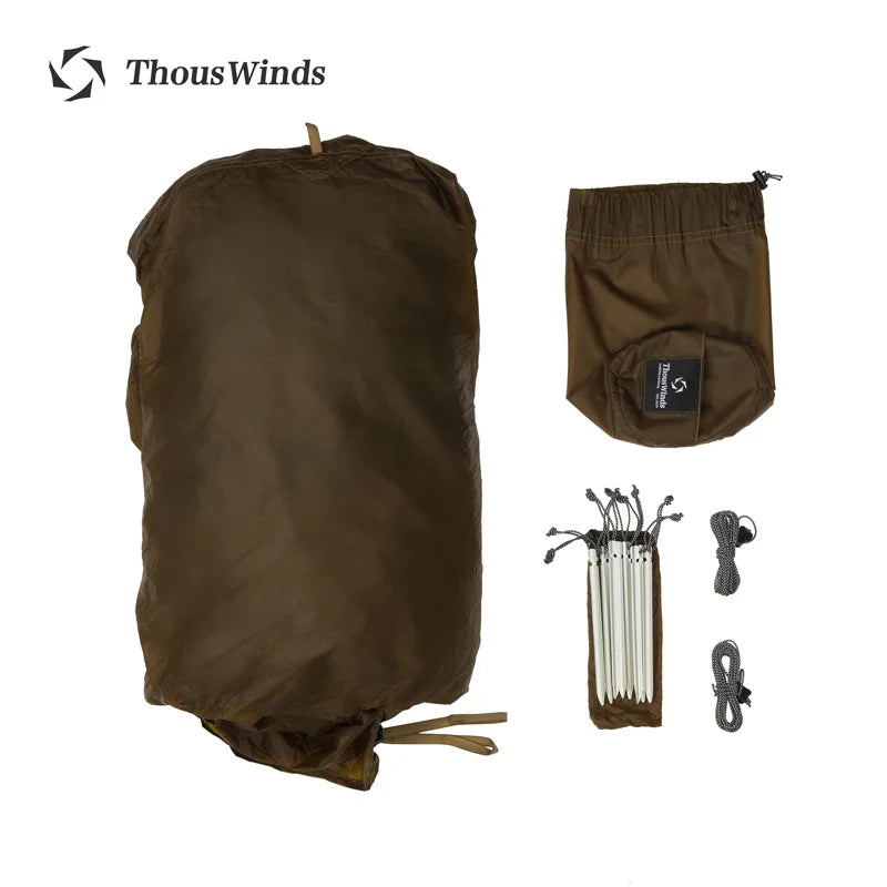 ThousWinds Capricorns 2 Person Trekking Pole Tent Ultralight 15D Ripstop Nylon Hiking Backpack Tent Outdoor Camping Pyramid Tent