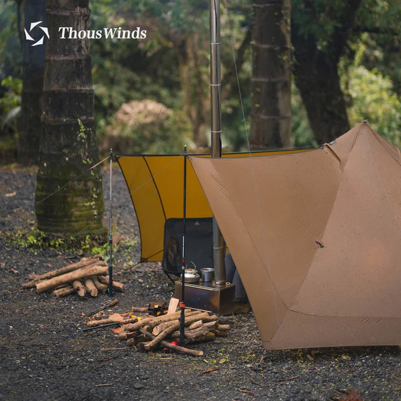 Thous Winds Capricorns 2 Person Tent Ultralight Hiking Tent Trekking Poles Tent 15D Ripstop Nylon Both Side Silicon Outdoor Tent